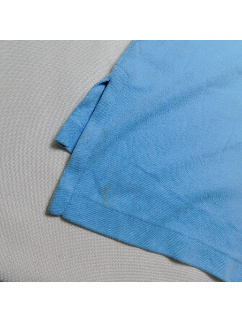 Polo Ralph Lauren Shirt Mens Medium M Blue Custom Fit Yellow Pony Cotton Polo